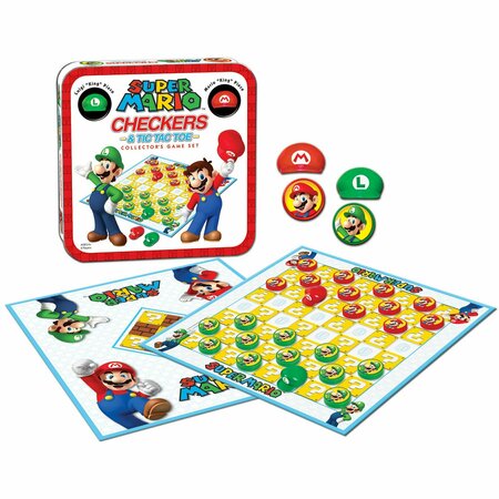 USAOPOLY Super Mario Checkers and Tic Tac Toe Collectors Game Set CM005-191